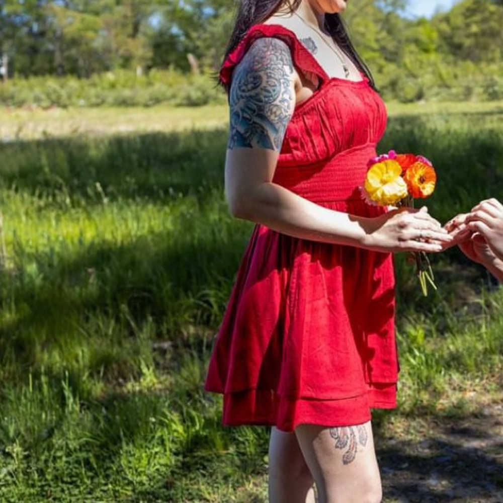 Hollister Red Casual Scort Dress